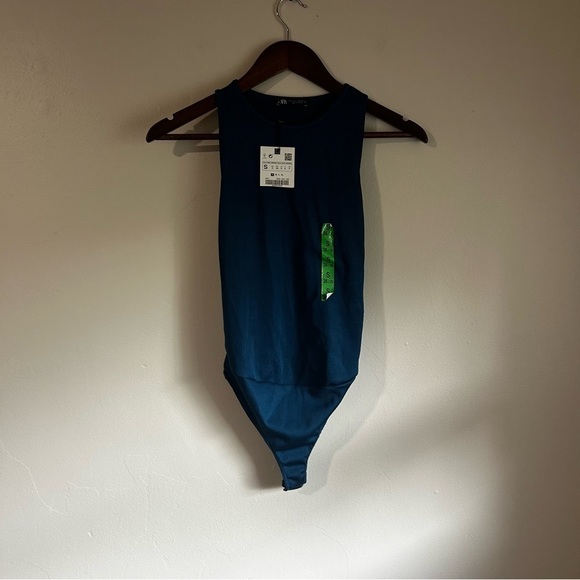 Zara Tops - Blue Zara Bodysuit